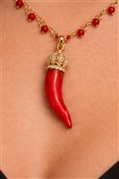 Collier Cianfrone Gioielli Femme in Pierres semi-précieuses LARA01-ROSSO - LARA01-ROSSO
